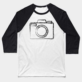 Camera Outline, Vector Artwork, Design Baseball T-Shirt